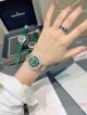 Copy Jaeger LeCoultre Rendez-Vous Diamond Bezel Green Dial Watches (7)_th.jpg